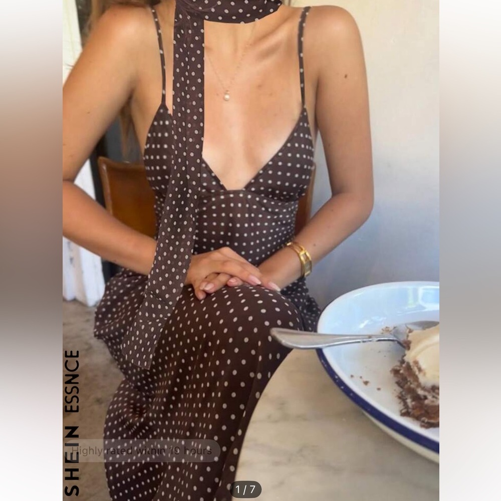 Brown Polka Dot Dress